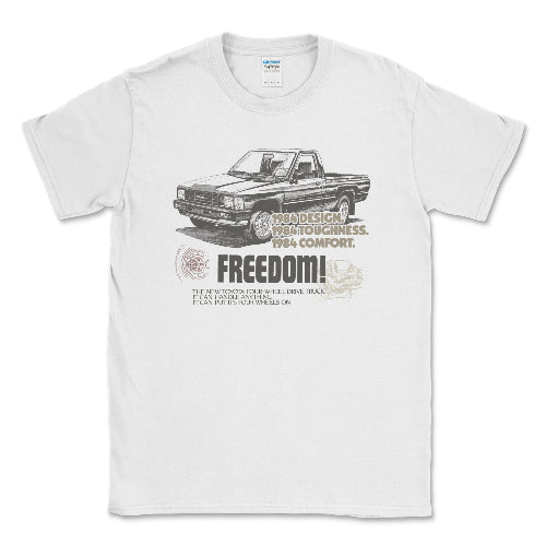 Toyota Truck Men's Big and Tall Vintage Tee-4x4 Lifestyle White / LT Big and Tall Shirts