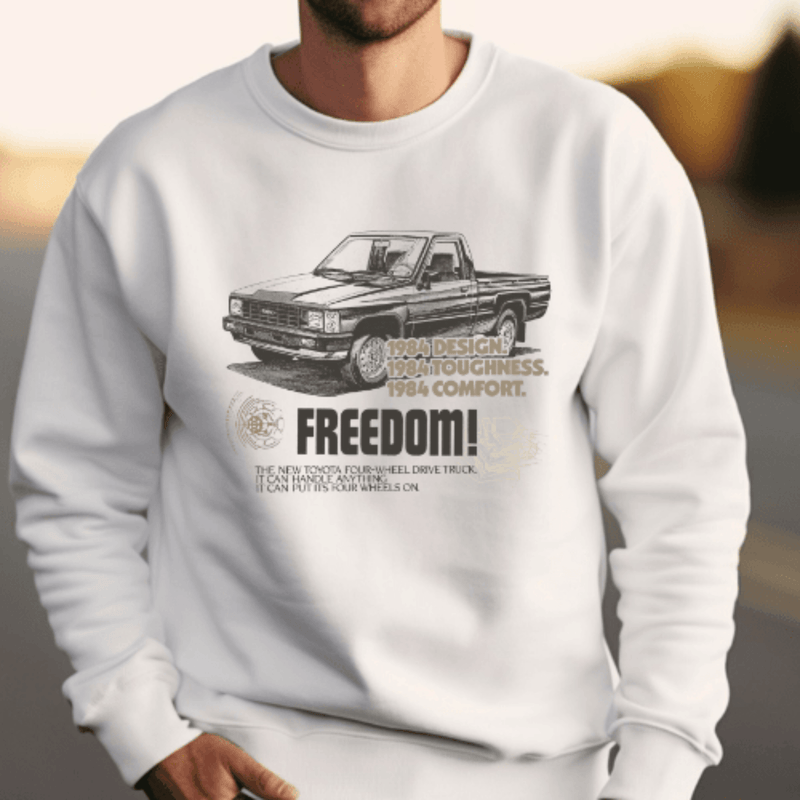 Toyota Truck Vintage Crewneck Sweatshirt - 4x4 Off Road Style - Goats Trail