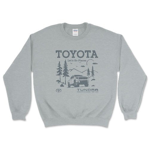 Toyota Tundra Let's Go Places Pick-Up Truck Sweatshirt Heather Sport Grey / Small Crewneck Sweatshirt