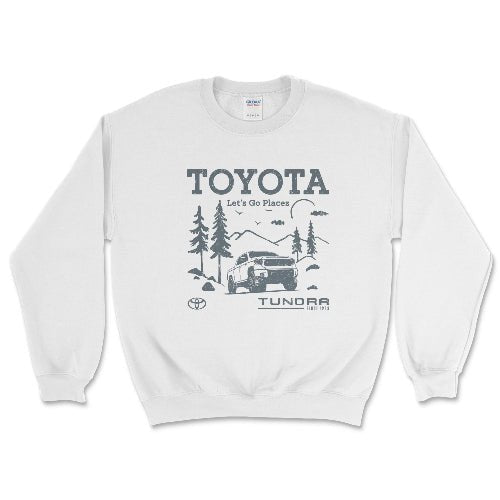 Toyota Tundra Let's Go Places Pick-Up Truck Sweatshirt White / Small Crewneck Sweatshirt