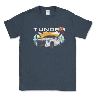 Toyota Tundra Pick-Up Truck Beach Tee-Toyota Licensed Apparel Heather Navy / Small Unisex T-shirt