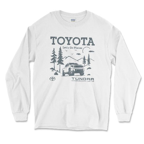 Toyota Tundra Pick-Up Truck Let's Go Places Long Sleeve Tee White / Small Long-Sleeve T-shirt