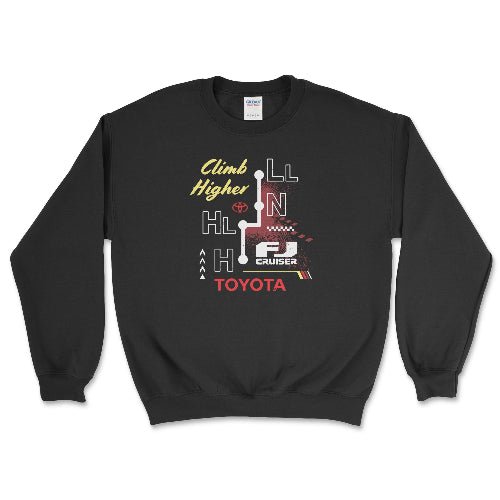 Toyota Vintage FJ Cruiser Sweatshirt-4x4 Off Road Merch Black / Small Crewneck Sweatshirt