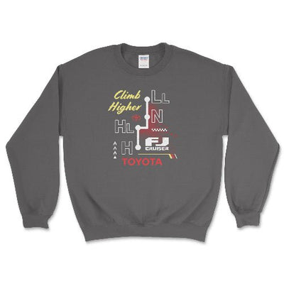 Toyota Vintage FJ Cruiser Sweatshirt-4x4 Off Road Merch Charcoal / Small Crewneck Sweatshirt