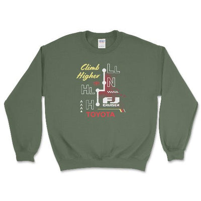 Toyota Vintage FJ Cruiser Sweatshirt-4x4 Off Road Merch Military Green / Small Crewneck Sweatshirt