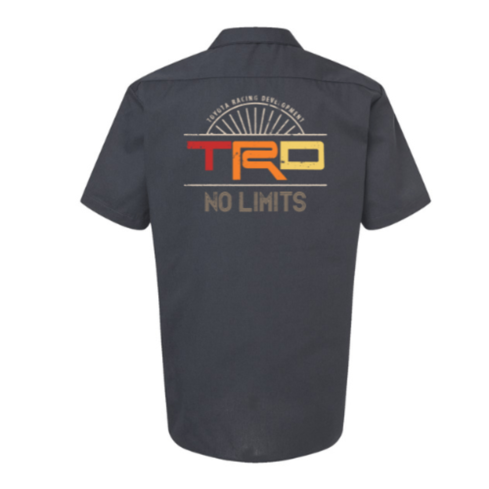 TRD No Limits Dickies Work Shirt for Toyota Enthusiasts Charcoal / Small Dickies Work Shirt