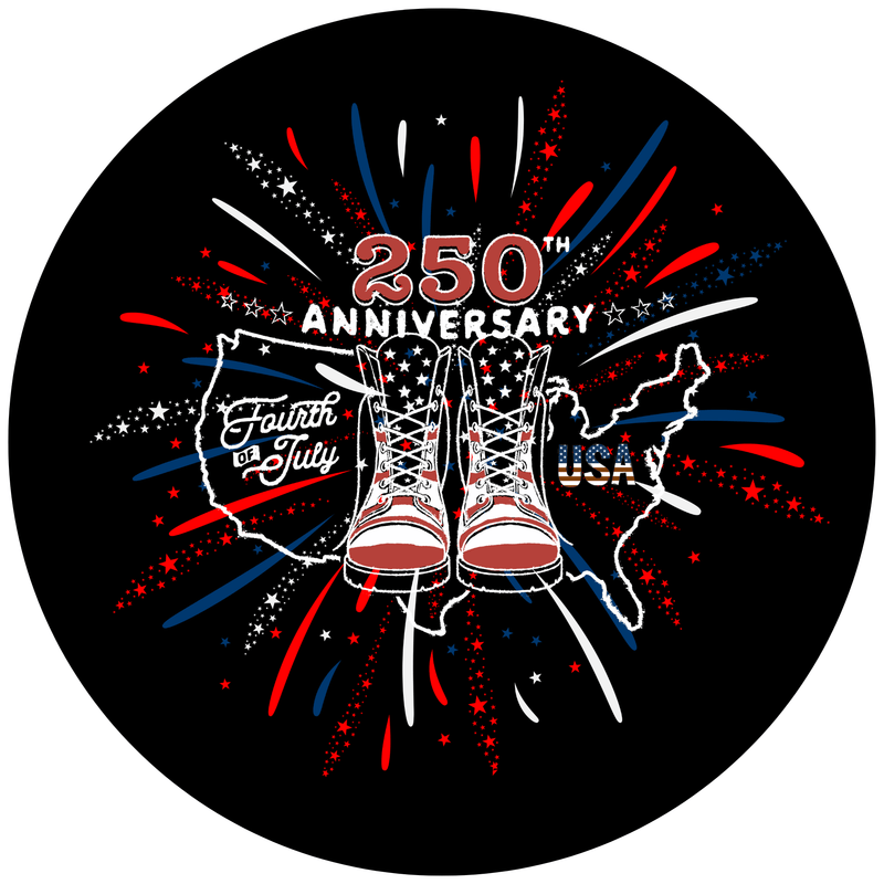 USA 250th Anniversary 4th of July Tire Cover - Goats Trail