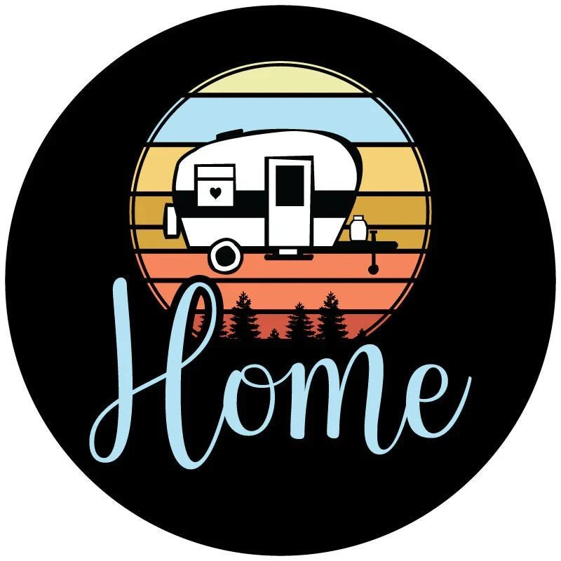 Vibrant Cute RV Camper Lifestyle Spare Tire Cover - RV, Camper - Goats Trail