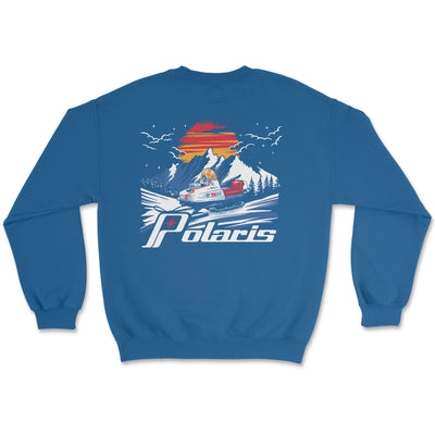 Vintage Polaris Snowmobile Crewneck Sweatshirt - Goats Trail Off - Road Apparel Company