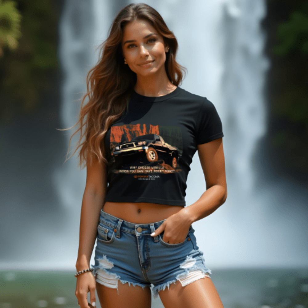Vintage Women's Toyota Tacoma Crop Top-Off Road Apparel Crop Top