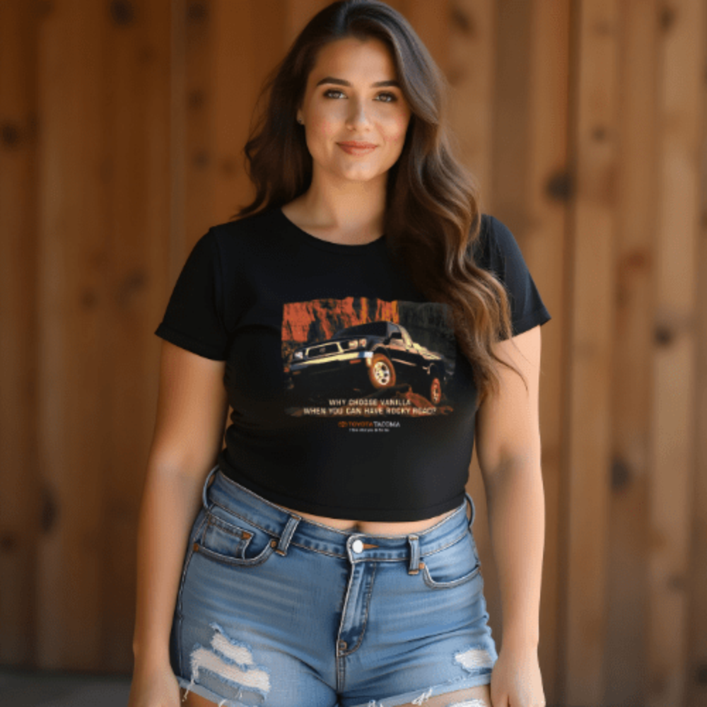 Vintage Women's Toyota Tacoma Crop Top-Off Road Apparel Crop Top