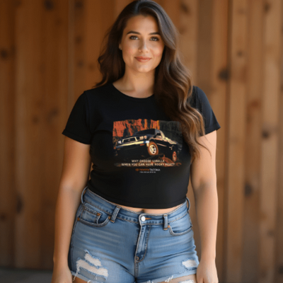 Vintage Women's Toyota Tacoma Crop Top-Off Road Apparel Crop Top