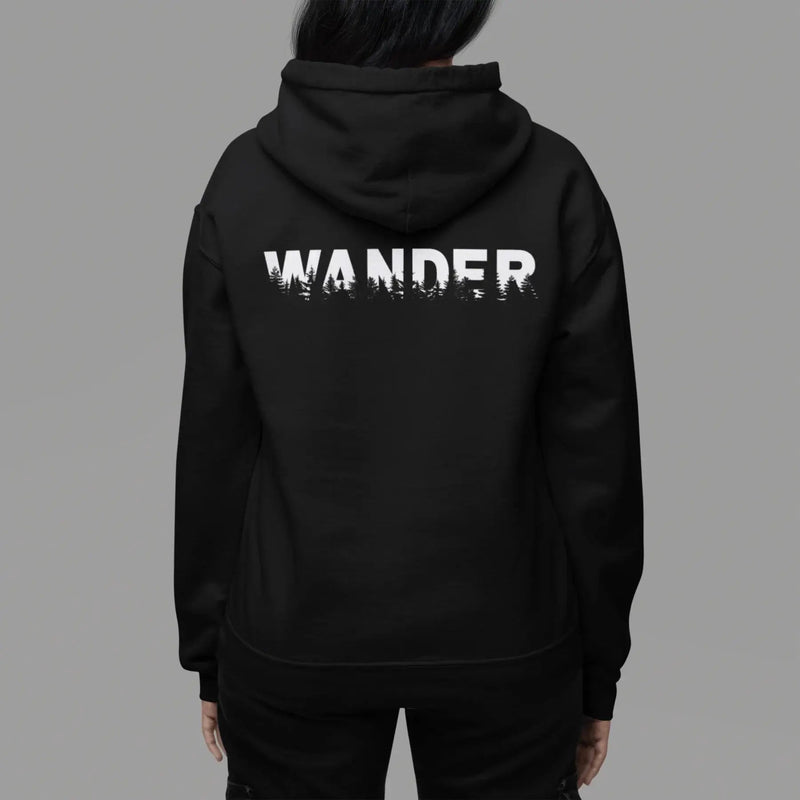Wander Black Zip - Up Hooded Sweatshirt - Goats Trail
