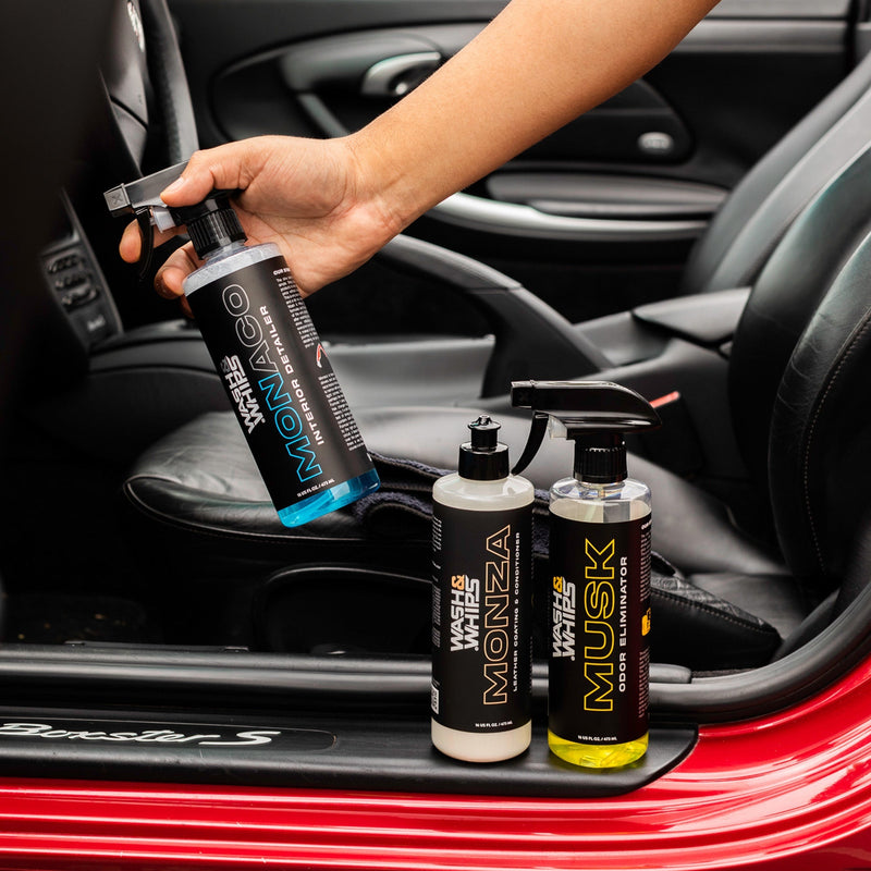 WASH & WHIPS Detailing Pro Kit for Auto Detailing - 16 - Piece Complete Car Care Set - Goats Trail