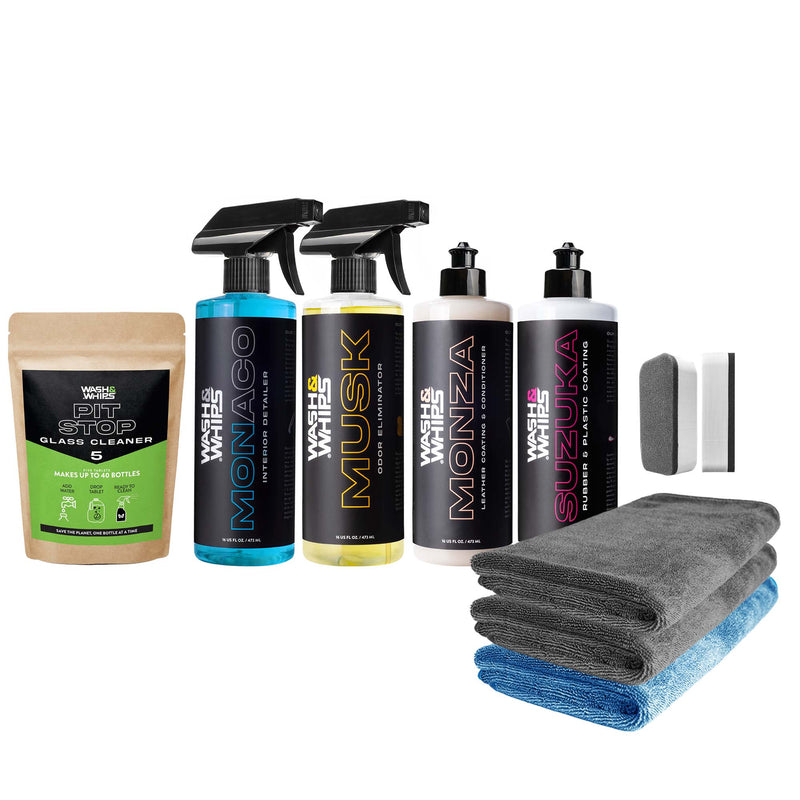 WASH & WHIPS Interior Car Detailing Kit - $95 Value - Goats Trail