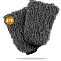WASH & WHIPS Microfiber Chenille Car Cleaning Mitt - 2 pack - Goats Trail