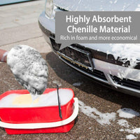 WASH & WHIPS Microfiber Chenille Car Cleaning Mitt - 2 pack - Goats Trail