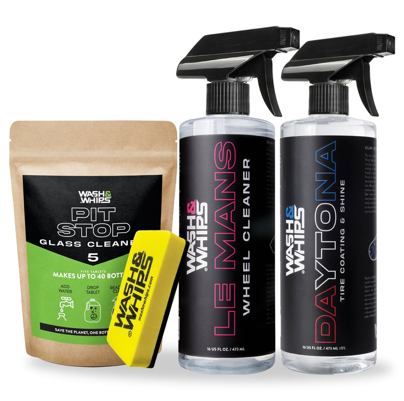 WASH & WHIPS Wheel & Tire Wash & Shine Kit - $48 Value - Goats Trail