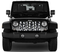 White Aliens Jeep Grille Insert - Goats Trail
