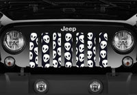White Aliens Jeep Grille Insert - Goats Trail