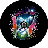 Wilderness Bigfoot Neon Footprint Spare Tire Cover - Goats Trail