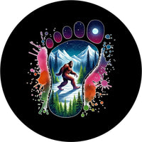 Wilderness Bigfoot Neon Footprint Spare Tire Cover - Goats Trail