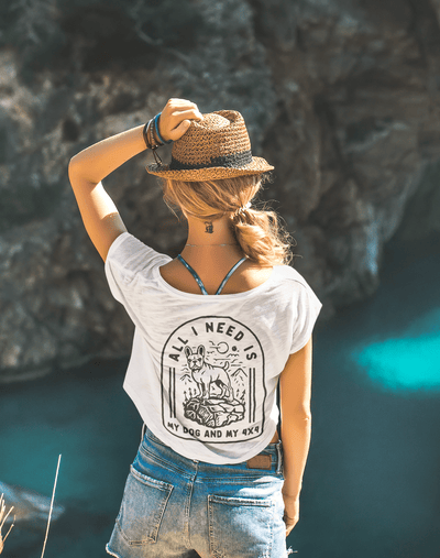 Women's All I Need is My Dog and 4x4 Crop Top Crop Top