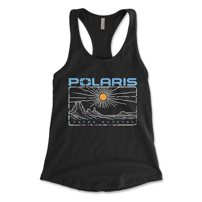 Women's Polaris Racerback Think Outside Tank Top Black / Small Women's Tank Tops