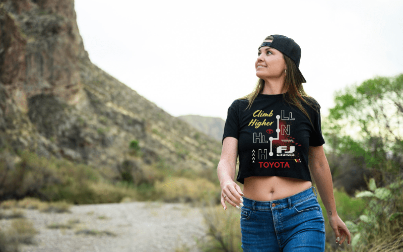 Women's Toyota FJ Cruiser Crop Top-Conquer the Trails in Style Crop Top