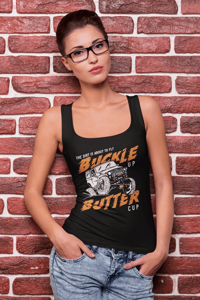 Women's Buckle Up Buttercup Tank Top - Goats Trail Off-Road Apparel Company