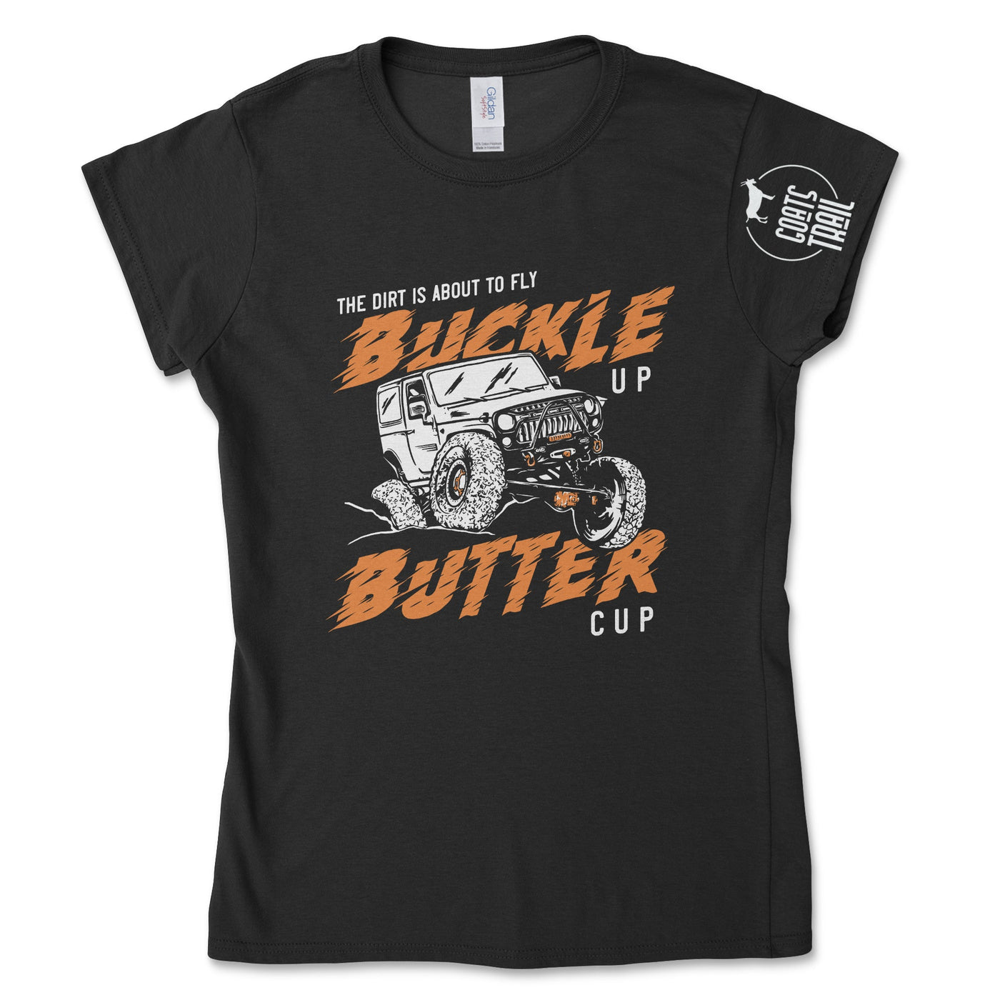 Women's Buckle Up Buttercup Tee Shirt - Goats Trail Off-Road Apparel Company