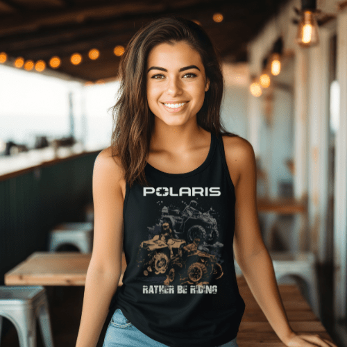 Women's Polaris Sportsman ATV Racerback Tank Top - Goats Trail Off - Road Apparel Company