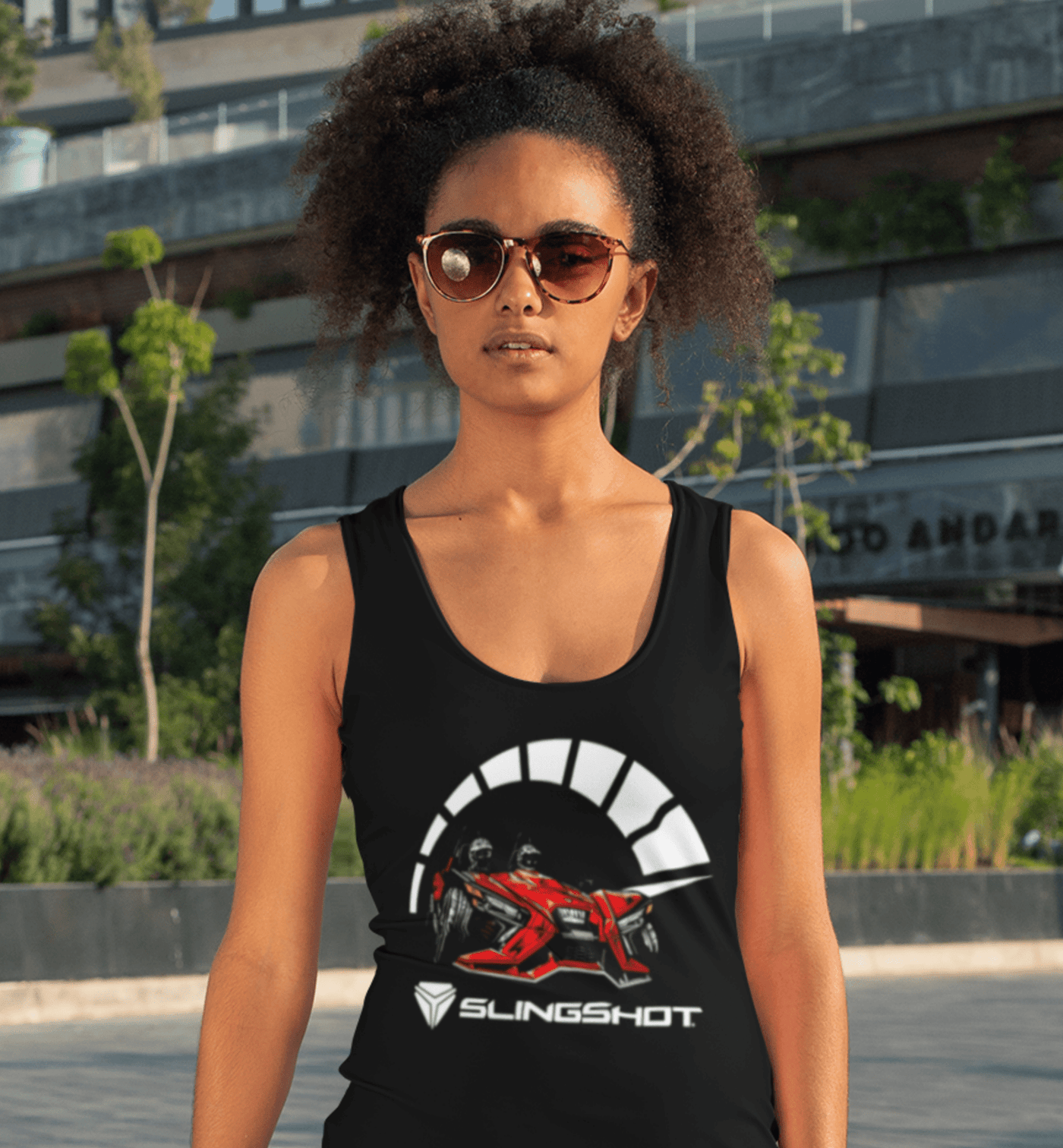 Women's Slingshot Racerback Tank Top - Goats Trail Off - Road Apparel Company