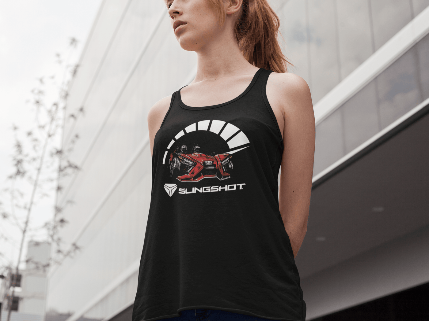 Women's Slingshot Racerback Tank Top - Goats Trail Off - Road Apparel Company