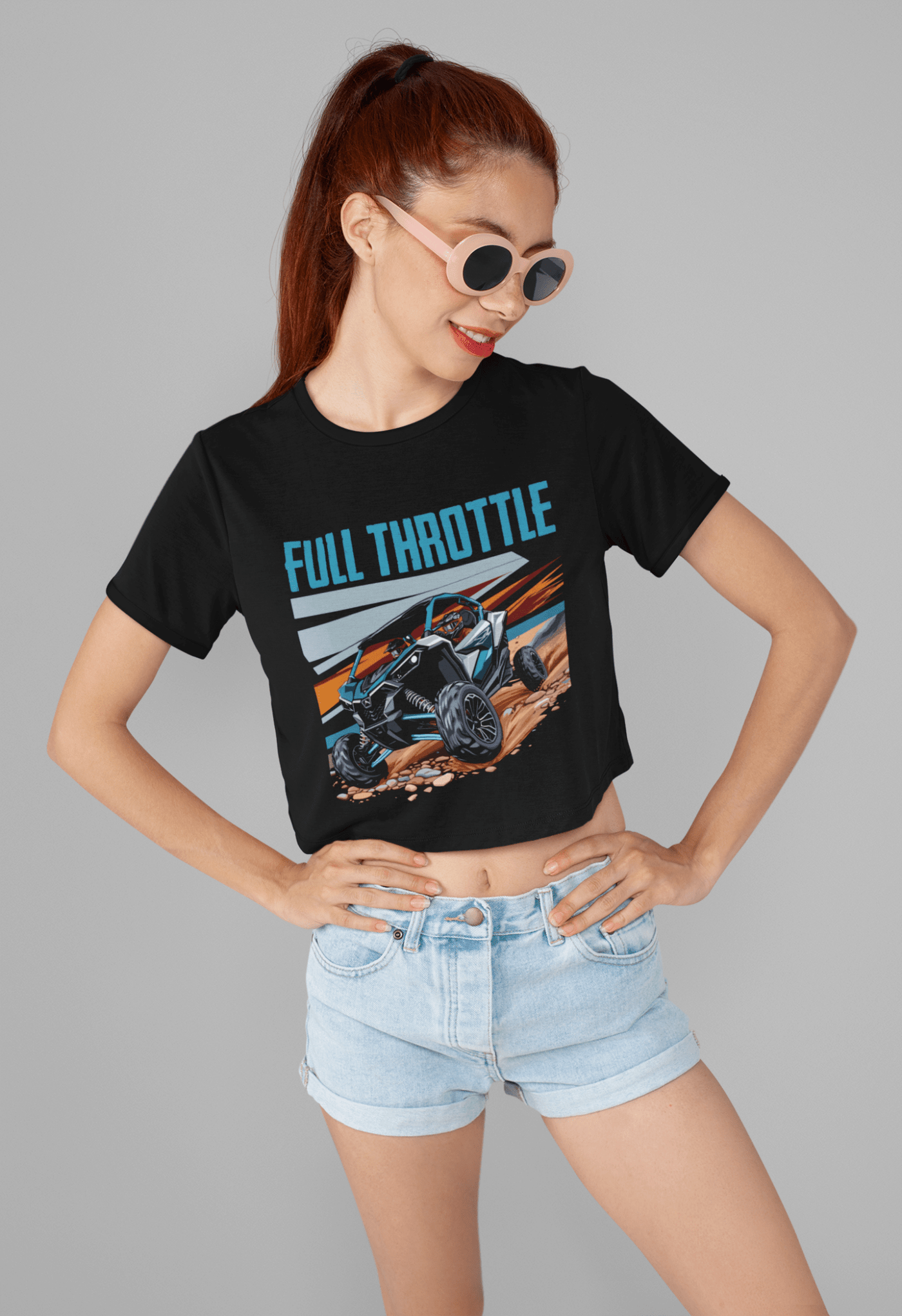 Women's SXS Full Throttle Crop Top - Goats Trail Off-Road Apparel Company