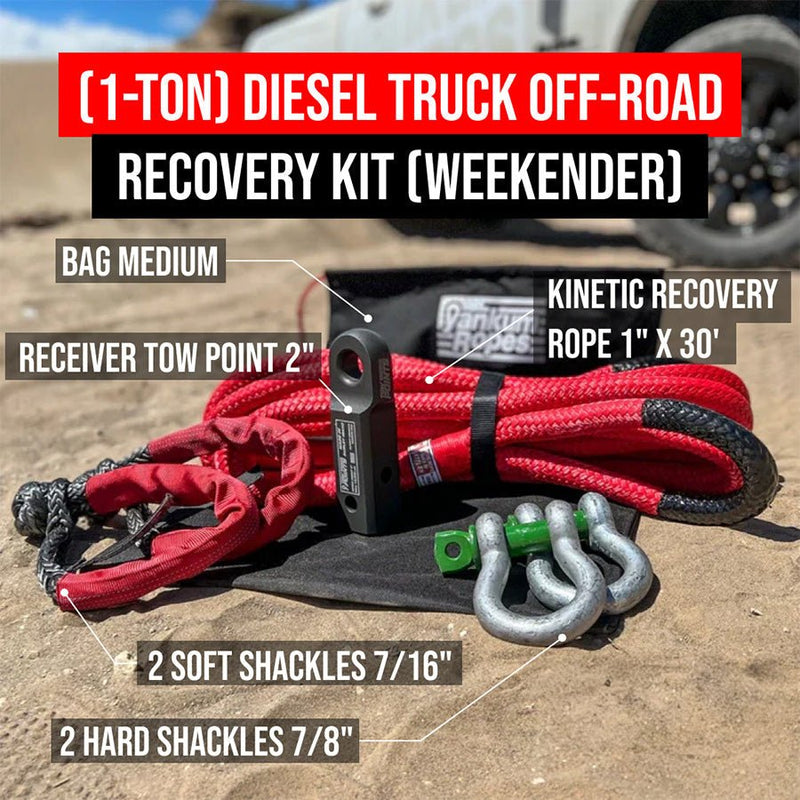 Yankum Ropes (1 - Ton) Diesel Truck Recovery Kit - Goats Trail