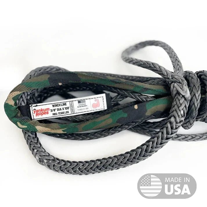Yankum Ropes - 7/16" Diameter Winch Line - Made in the USA - Goats Trail