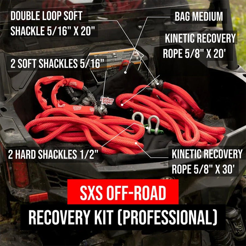 Yankum Ropes - SXS Off - Road Recovery Kit - Made in the USA - Goats Trail