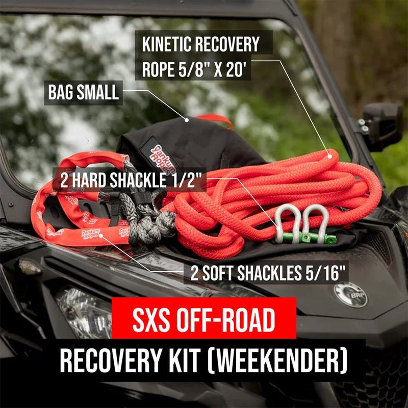 Yankum Ropes - SXS Off - Road Recovery Kit - Made in the USA - Goats Trail