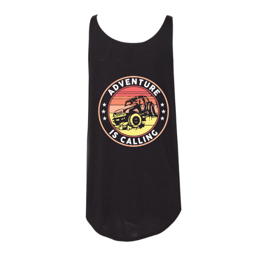 Adventure is Calling Women's Black Tank Top - Goats Trail Off-Road Apparel Company
