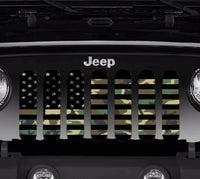American Flag Deep Woods Camo Grille Insert - Goats Trail