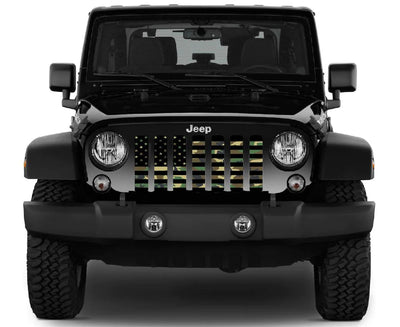 American Flag Deep Woods Camo Jeep Grille Insert - Goats Trail Off-Road Apparel Company