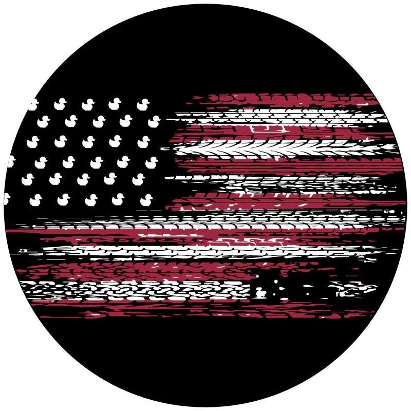 American Flag Jeep Ducks Spare Tire Cover - Goats Trail