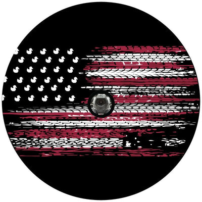 American Flag Jeep Ducks Spare Tire Cover Cover with back up camera for JL/Bronco / 