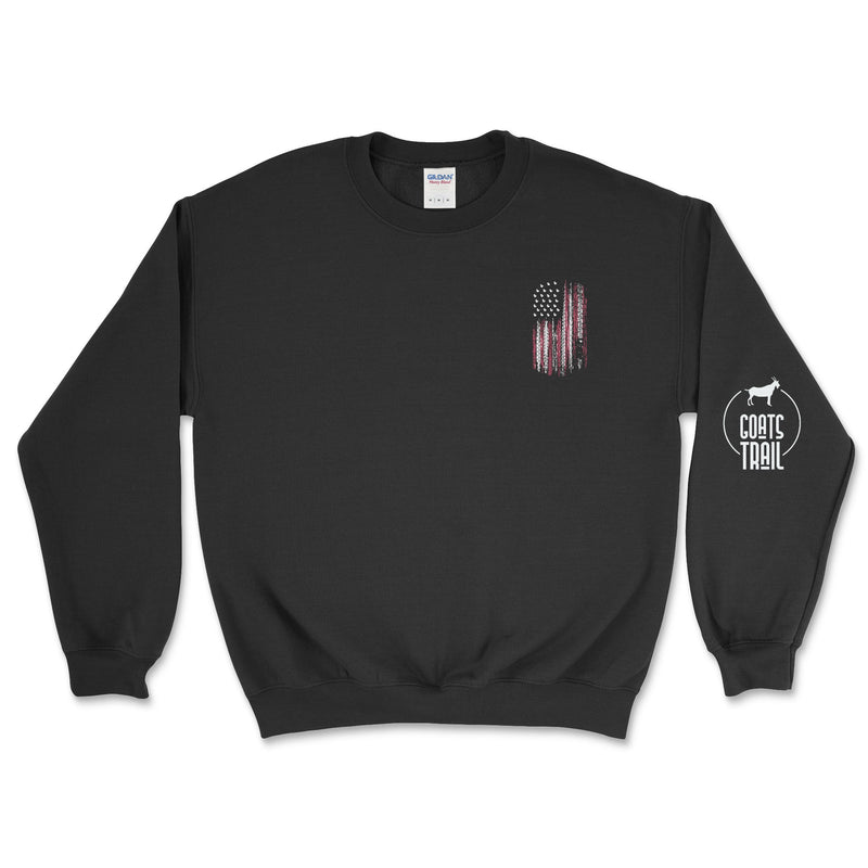 American Flag Patriotic Tread Sweatshirt - Duck Theme - Goats Trail
