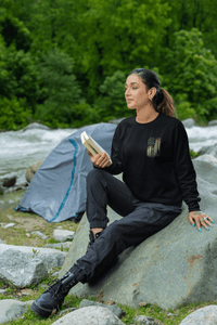 American Flag Patriotic Tread Sweatshirt - Duck Theme - Goats Trail