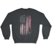 American Flag Patriotic Tread Sweatshirt - Duck Theme - Goats Trail