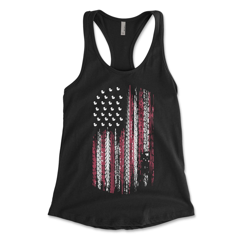 American Flag Tire Tread Duck Women&