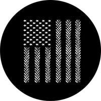 American Flag Tracks Spare Tire Cover - Goats Trail