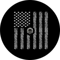 American Flag Tracks Spare Tire Cover - Goats Trail